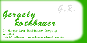 gergely rothbauer business card
